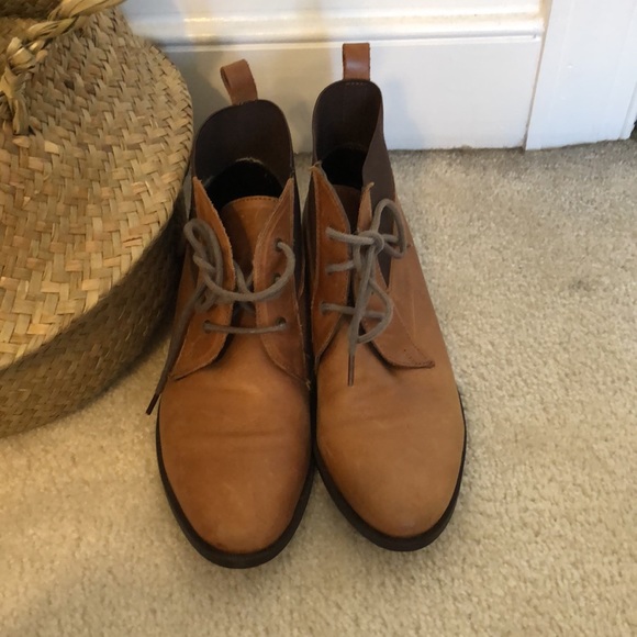 Tan topshop lace up boots size 5 - Picture 4 of 6